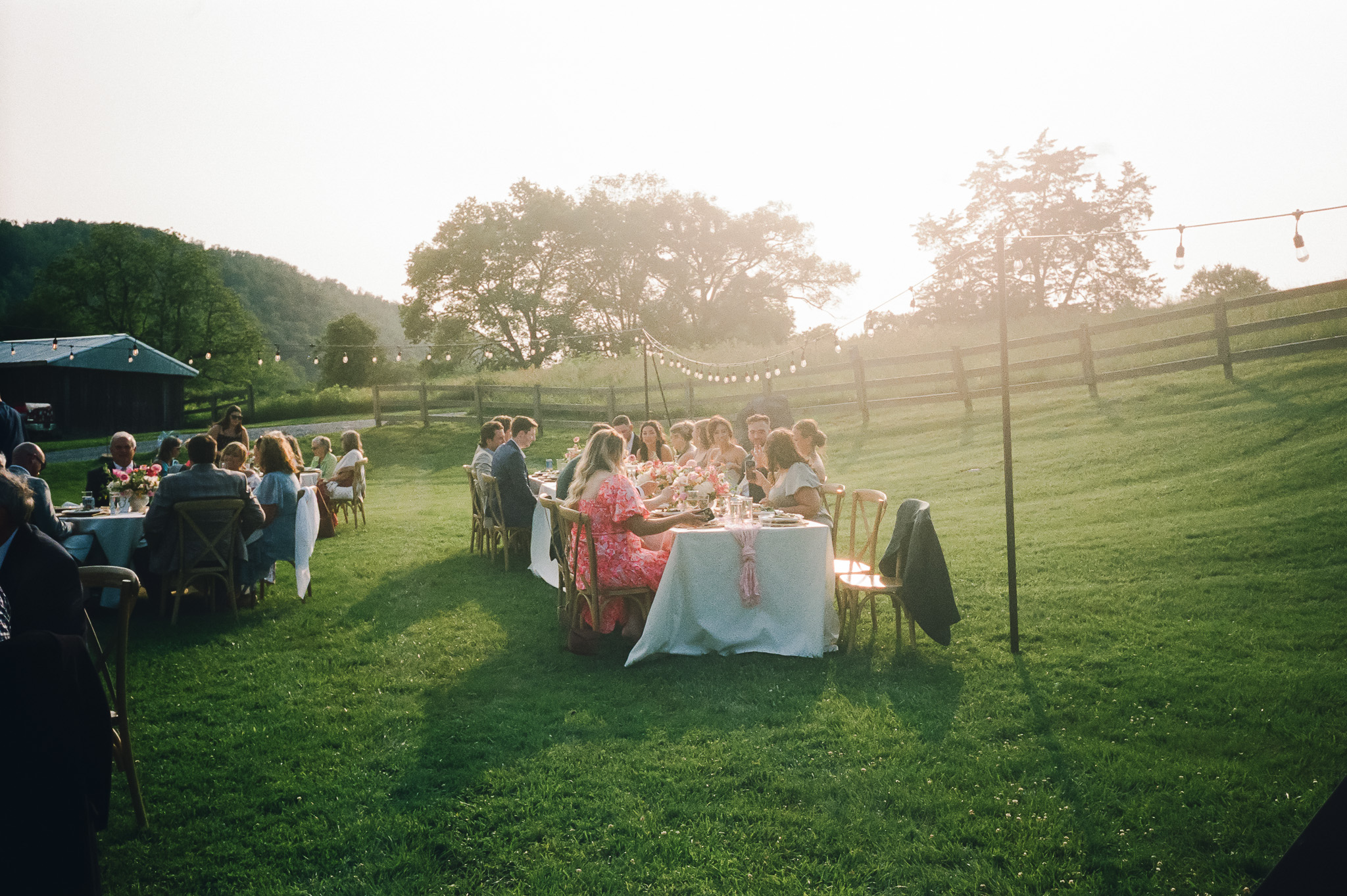 Outdoor wedding reception