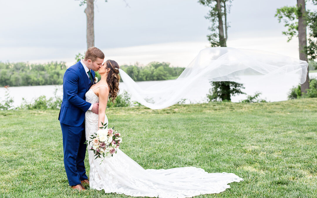 Stephanie and John at Upper Shirley Vineyards