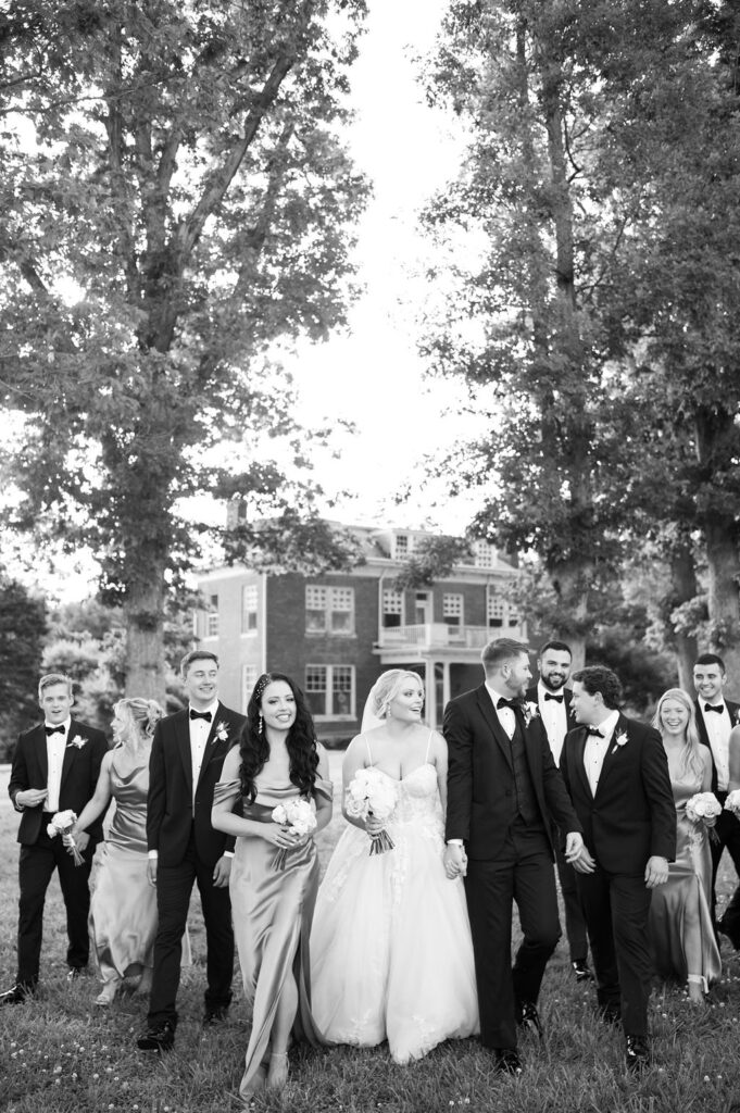 candid wedding party photo The Inn at Blackstone