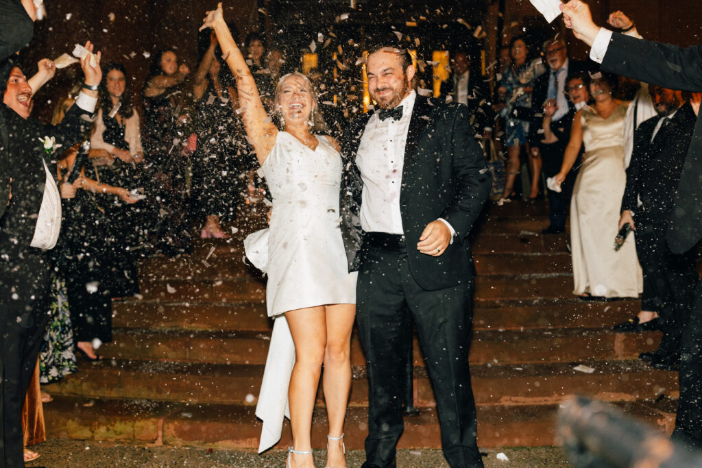 wedding Grand Exit with confetti