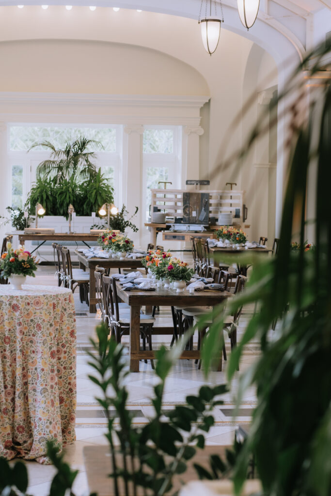 omni homestead rehearsal dinner setup