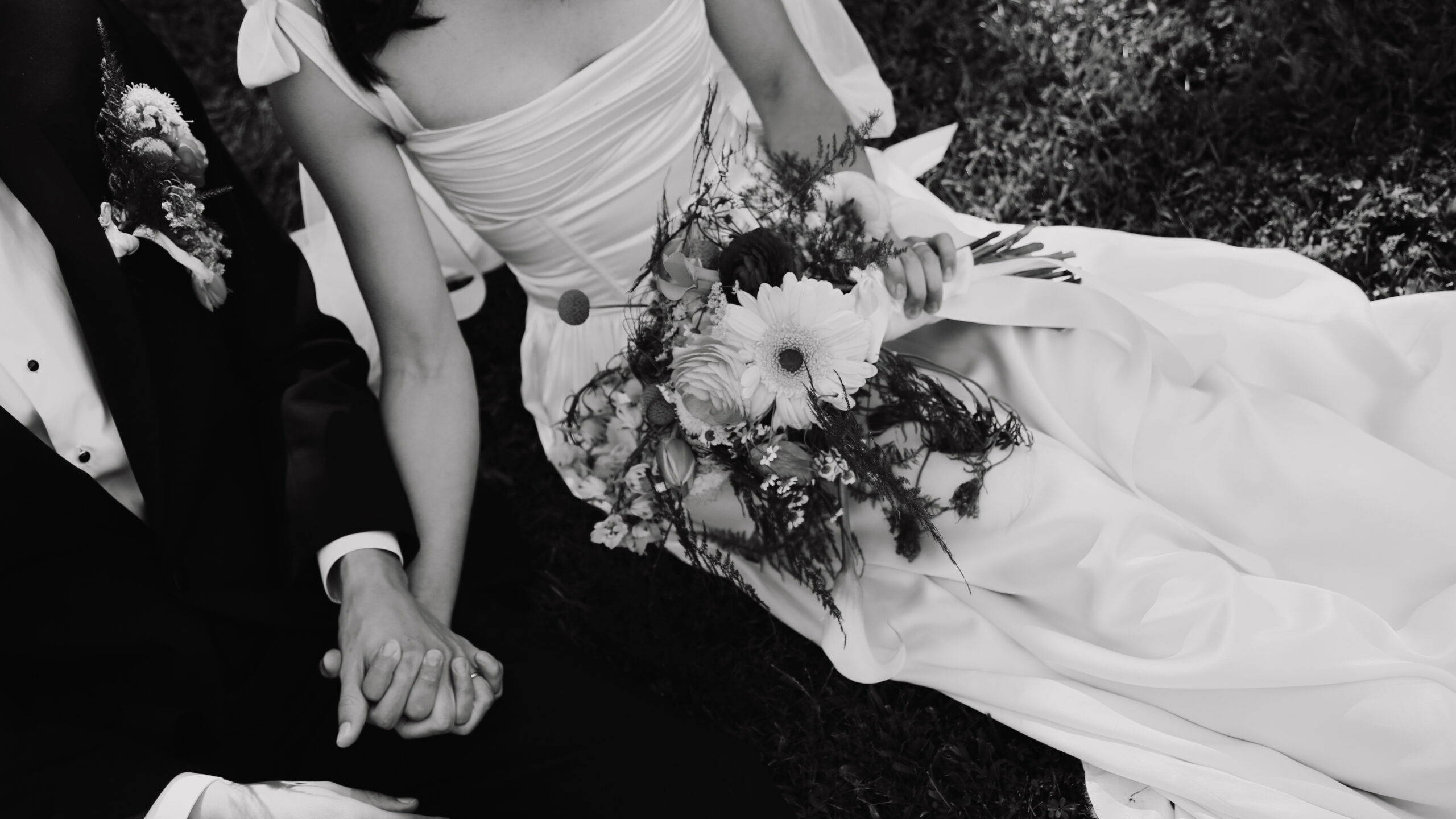 Couple holding hands