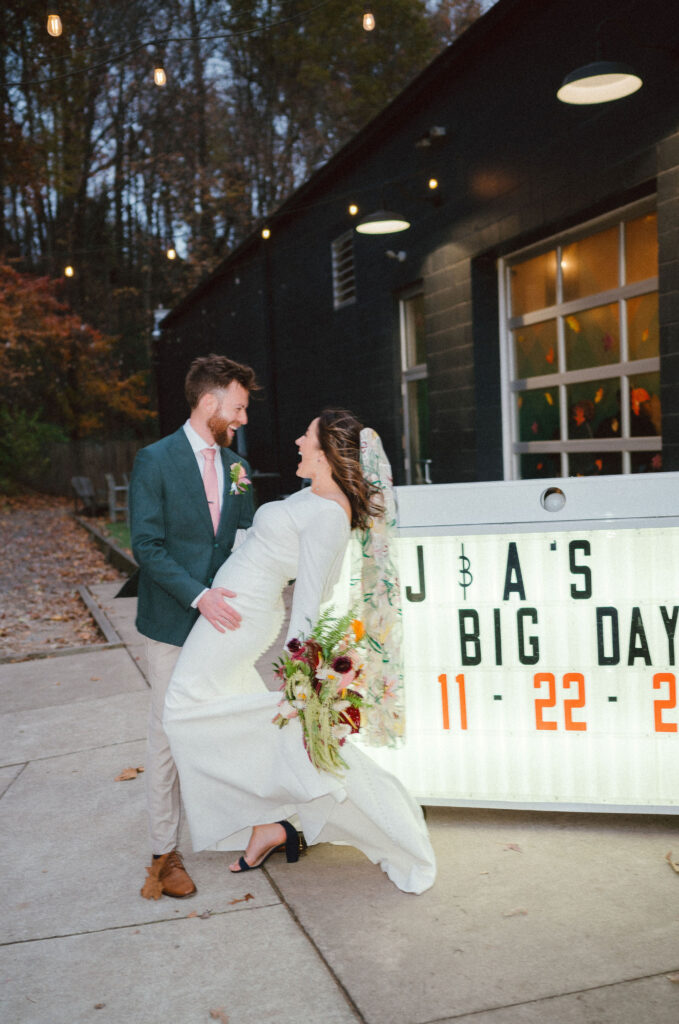 bride and groom portrait