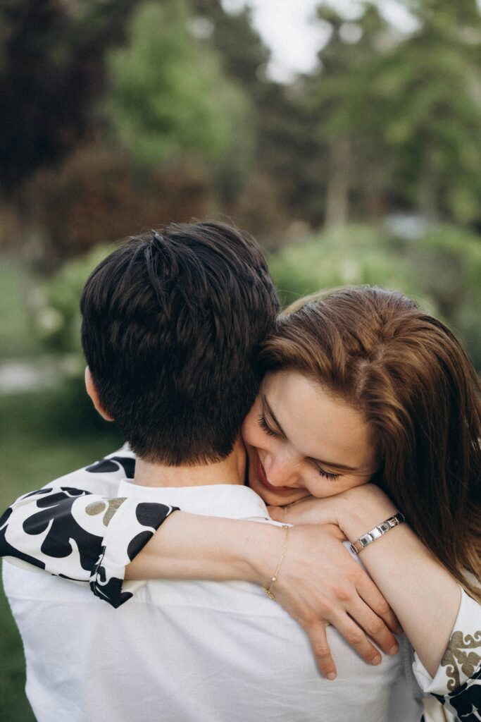 Couple hugging
