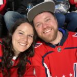 Couple at sports game