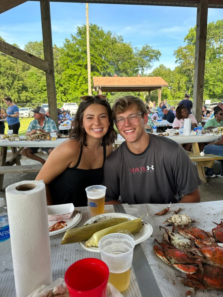 Couple at cookout 