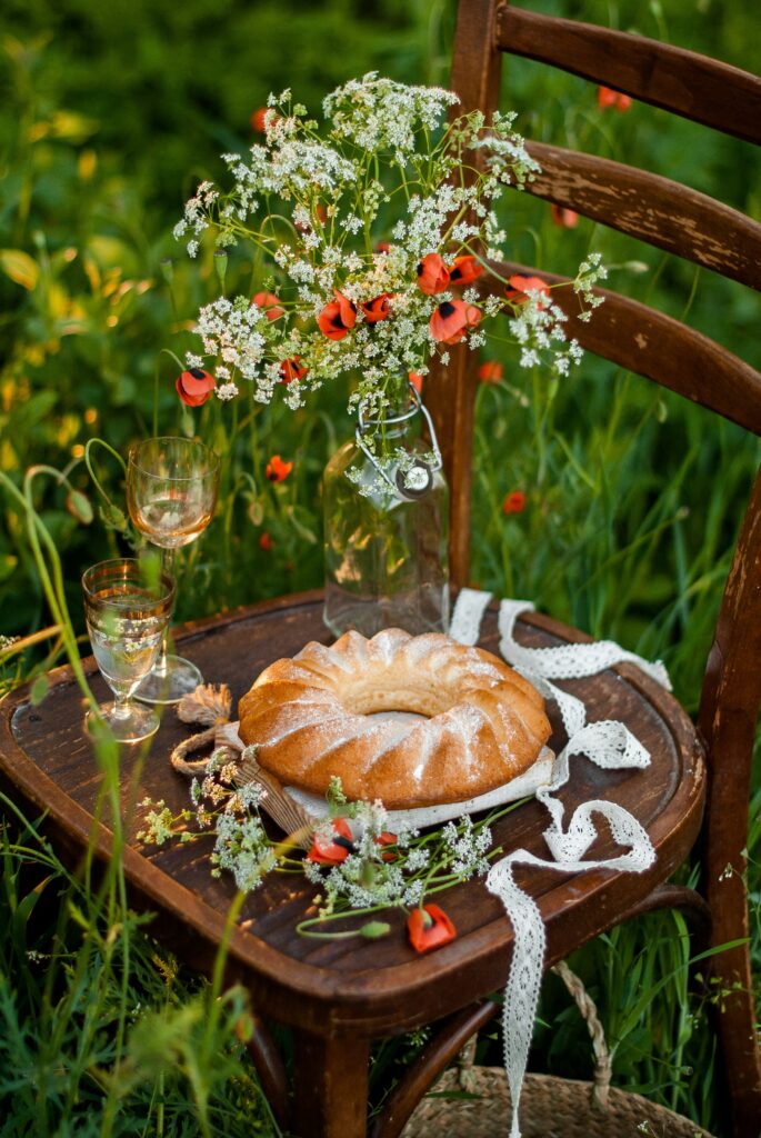 Cake on chair