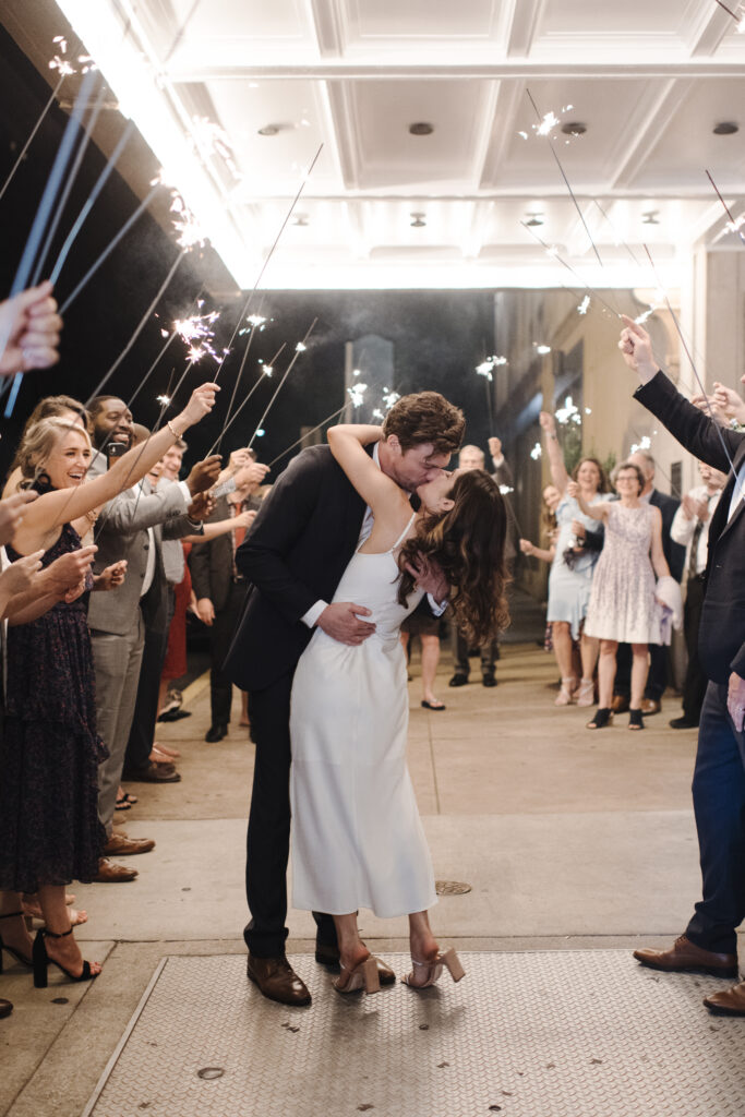 john marshall hotel sparkler exit wedding