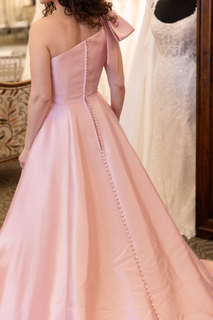 Pink wedding dress