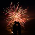 Couple with fireworks