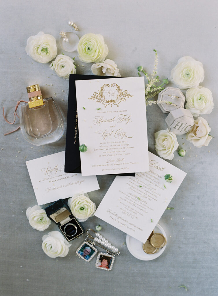 Wedding flat lay 