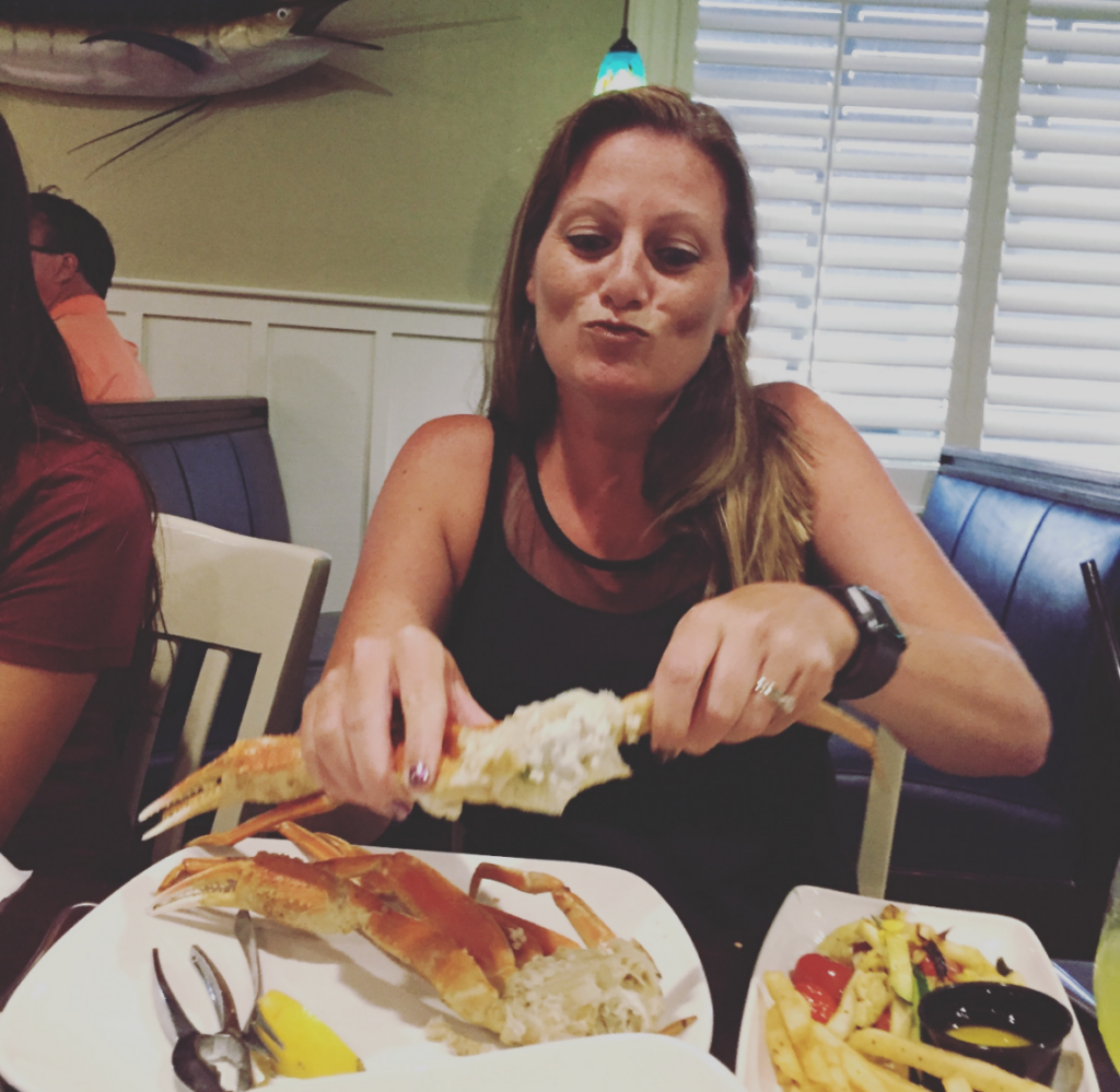 woman eating crab 
